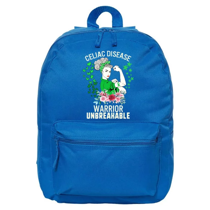 Celiac Disease Warrior Unbreakable Awareness Strong Gift 16 in Basic Backpack