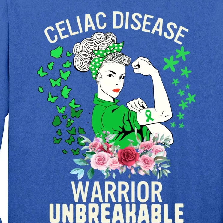 Celiac Disease Warrior Unbreakable Awareness Strong Gift Tall Long Sleeve T-Shirt