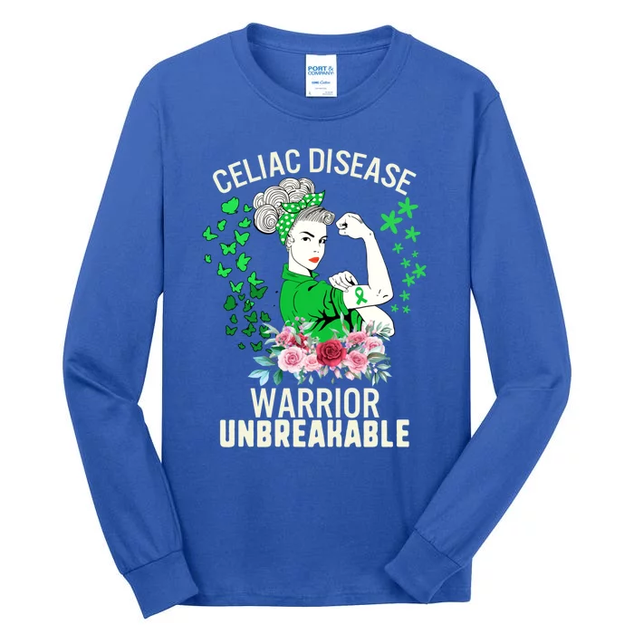 Celiac Disease Warrior Unbreakable Awareness Strong Gift Tall Long Sleeve T-Shirt