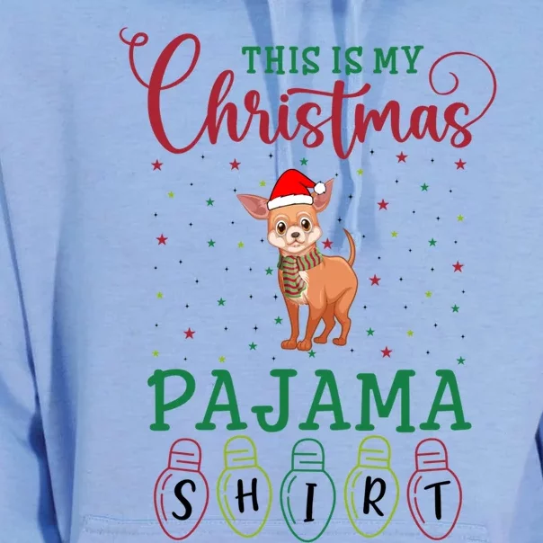 Chihuahua Dog Xmas Light Funny This Is My Christmas Pajama Cute Gift Unisex Surf Hoodie