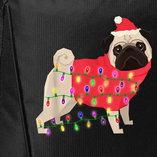 Christmas Dog Xmas Lights City Backpack