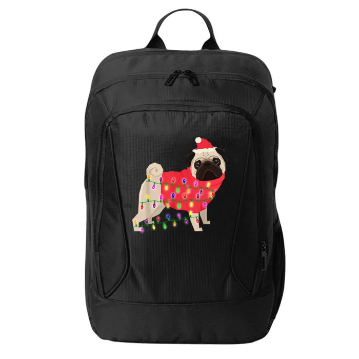 Christmas Dog Xmas Lights City Backpack