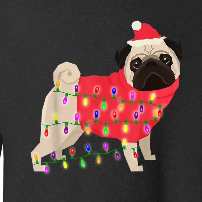 Christmas Dog Xmas Lights Toddler Sweatshirt