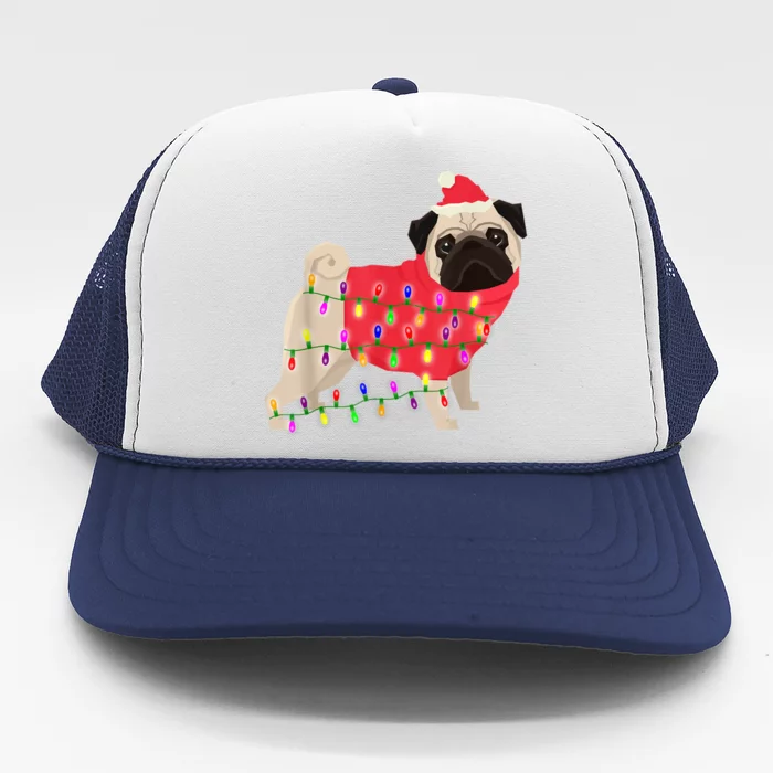 Christmas Dog Xmas Lights Trucker Hat