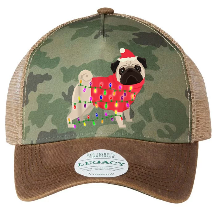 Christmas Dog Xmas Lights Legacy Tie Dye Trucker Hat