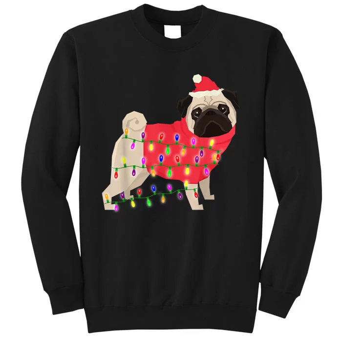 Christmas Dog Xmas Lights Tall Sweatshirt