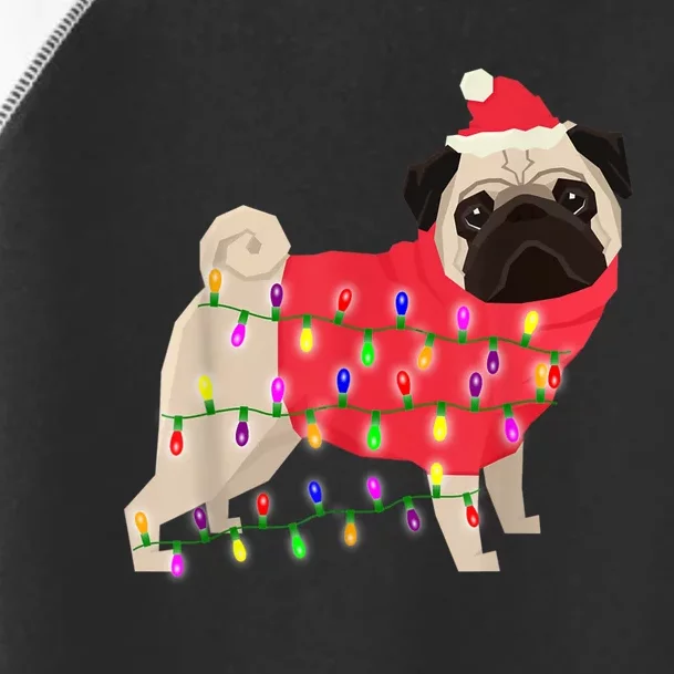 Christmas Dog Xmas Lights Toddler Fine Jersey T-Shirt