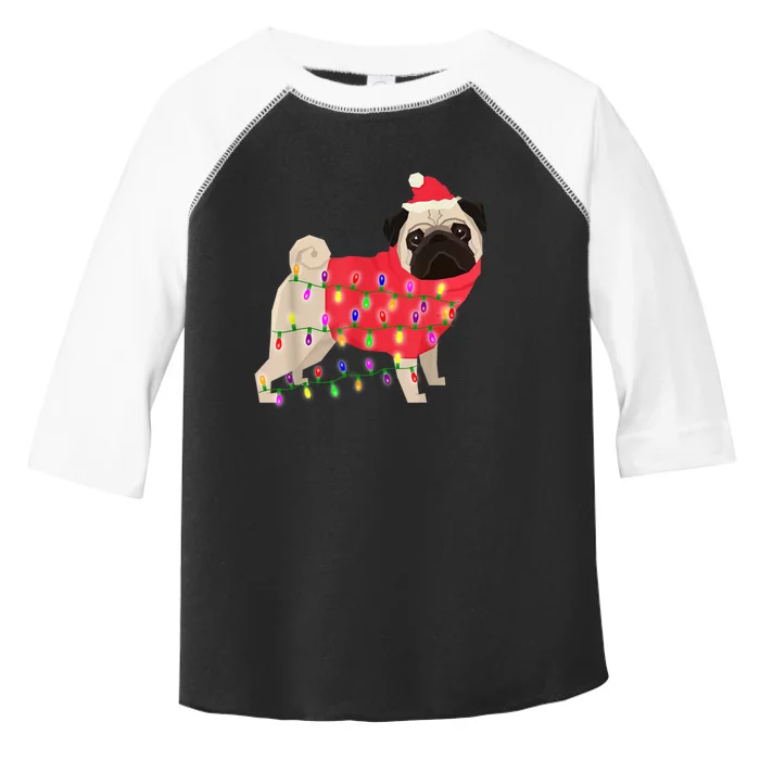 Christmas Dog Xmas Lights Toddler Fine Jersey T-Shirt