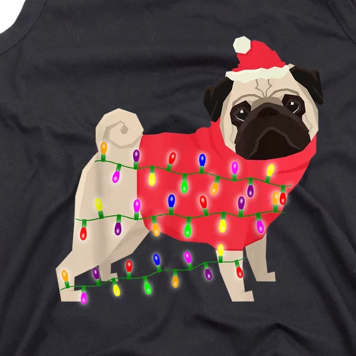 Christmas Dog Xmas Lights Tank Top