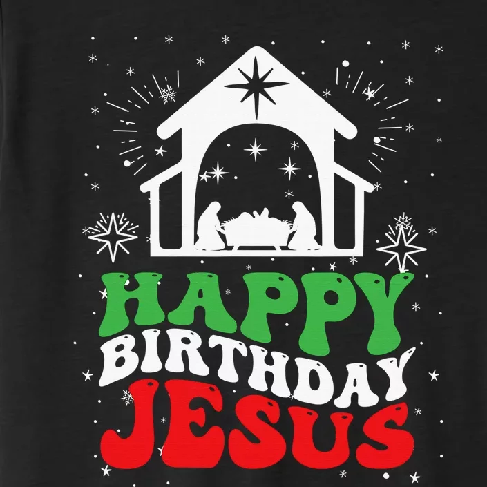 Christmas Day Xmas Happy Birthday Jesus ChromaSoft Performance T-Shirt