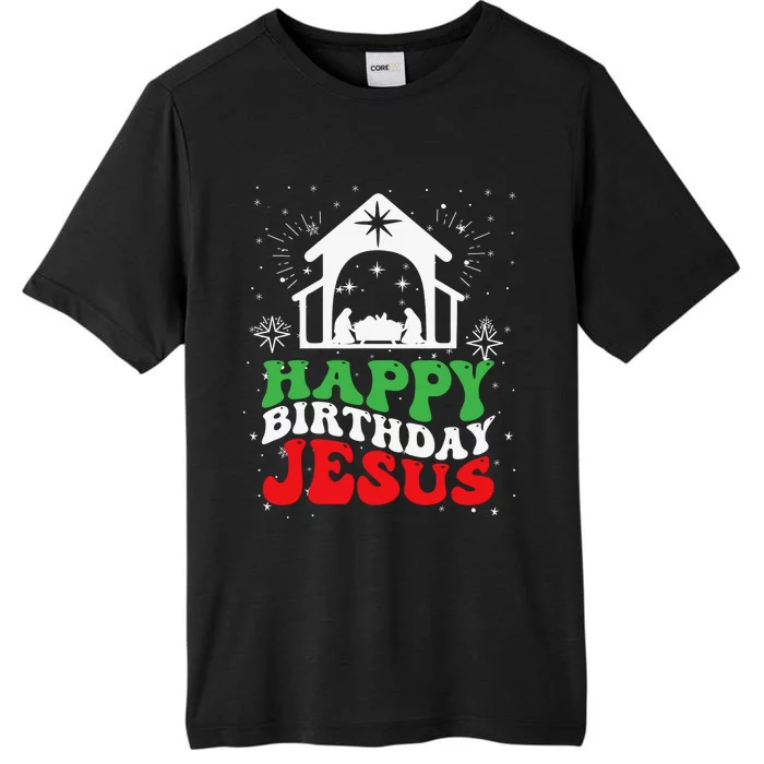 Christmas Day Xmas Happy Birthday Jesus ChromaSoft Performance T-Shirt