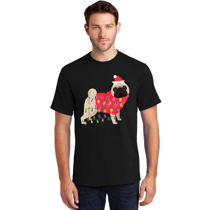 Christmas Dog Xmas Lights Tall T-Shirt