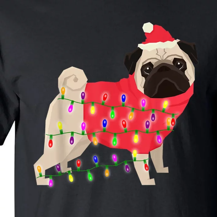 Christmas Dog Xmas Lights Tall T-Shirt