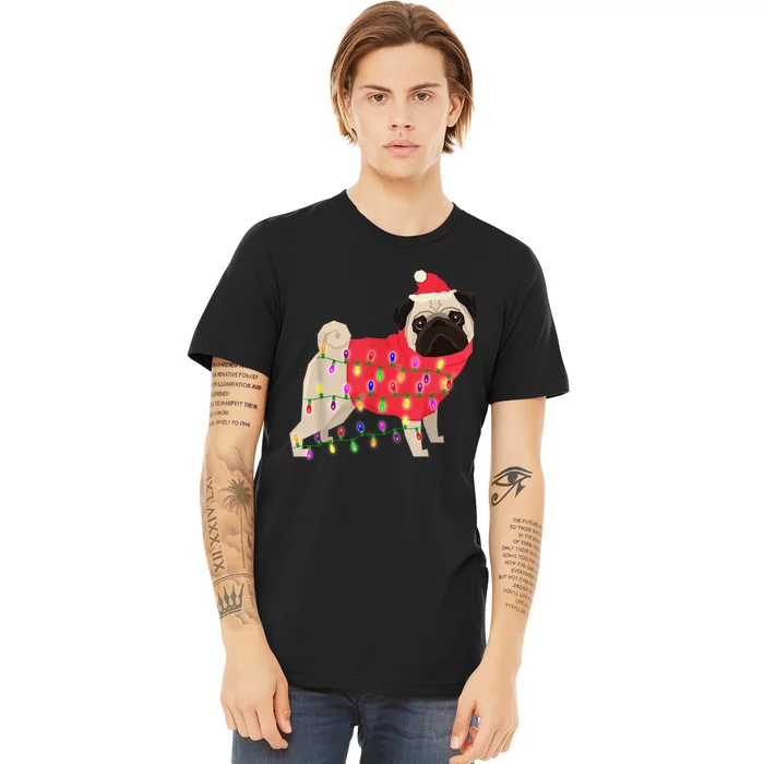 Christmas Dog Xmas Lights Premium T-Shirt