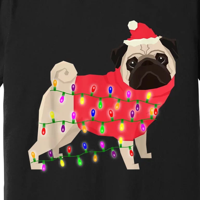 Christmas Dog Xmas Lights Premium T-Shirt