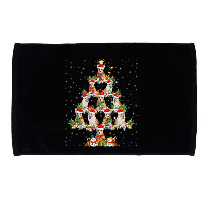 Corgi Dog Xmas Lighting Santa Corgi Christmas Tree Cute Gift Microfiber Hand Towel