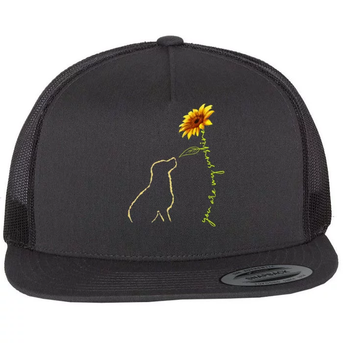 Cute Dog You Are My Sunshine Labrador Retriever Flat Bill Trucker Hat