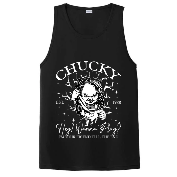 Chucky Est 1988 Hey Wanna Play I’M Your Friend Till The End Performance Tank