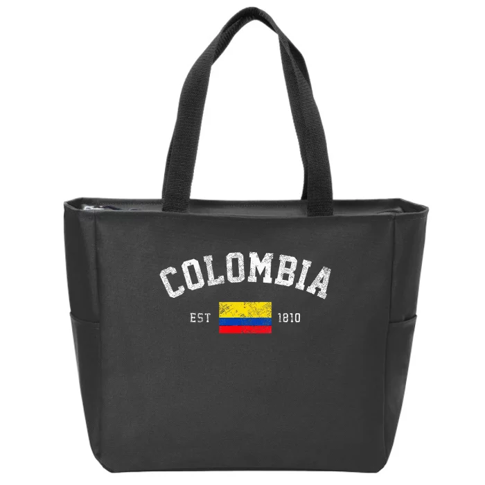 Colombia Est. 1810 Colombian Flag Independence Day Zip Tote Bag