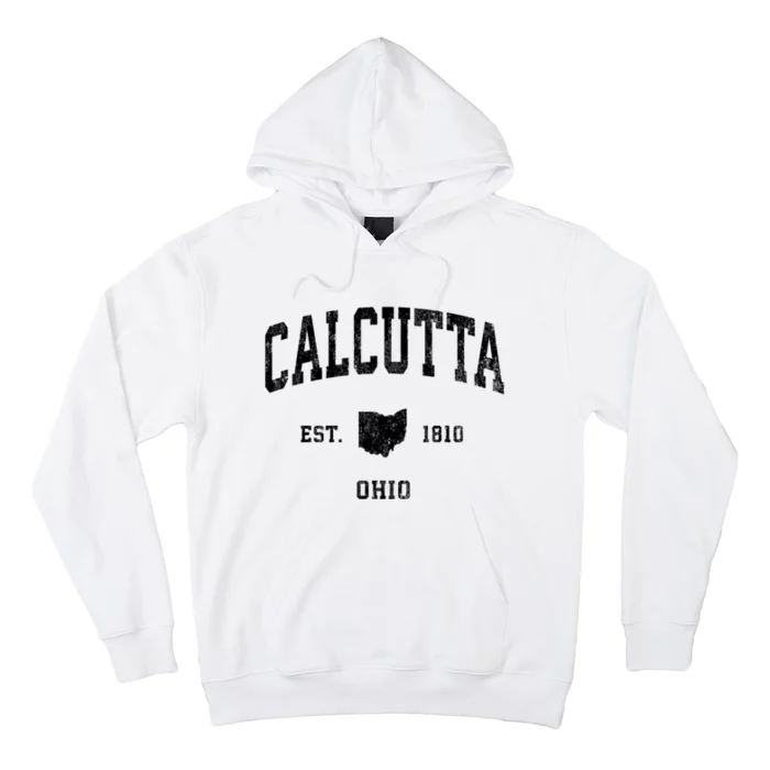 Calcutta Est 1810 Ohio Oh Vintage Established Athletic Sports Design Hoodie