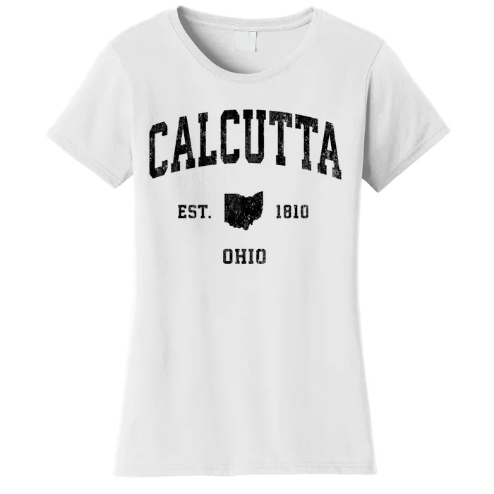 Calcutta Est 1810 Ohio Oh Vintage Established Athletic Sports Design Women's T-Shirt