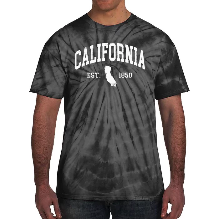 California Est 1850 Distressed Worn Design Classic Tie-Dye T-Shirt