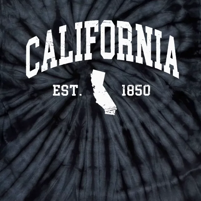 California Est 1850 Distressed Worn Design Classic Tie-Dye T-Shirt