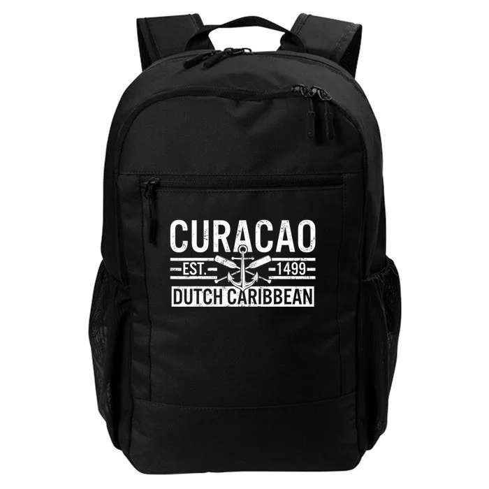 Curacao Established 1499 Dutch Caribbean Crossed Oars Anchor Daily Commute Backpack