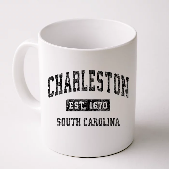 Charleston Est 1670 South Carolina Sc Vintage Established Sports Front & Back Coffee Mug