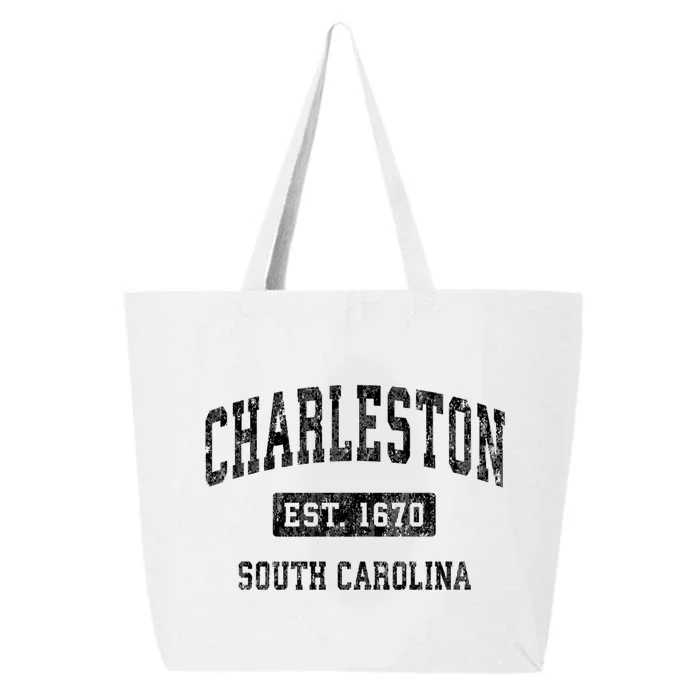 Charleston Est 1670 South Carolina Sc Vintage Established Sports 25L Jumbo Tote