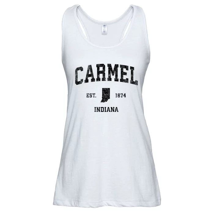 Carmel Est 1874 Indiana In Vintage Established Sports Design Ladies Essential Flowy Tank