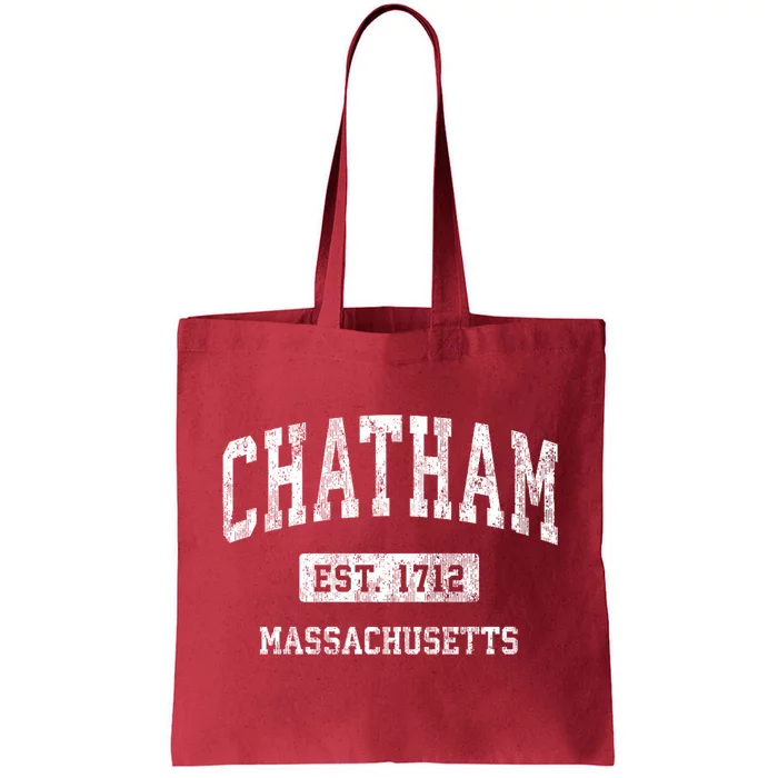 Chatham Est 1712 Massachusetts Ma Vintage Established Athletic Sports Design Tote Bag