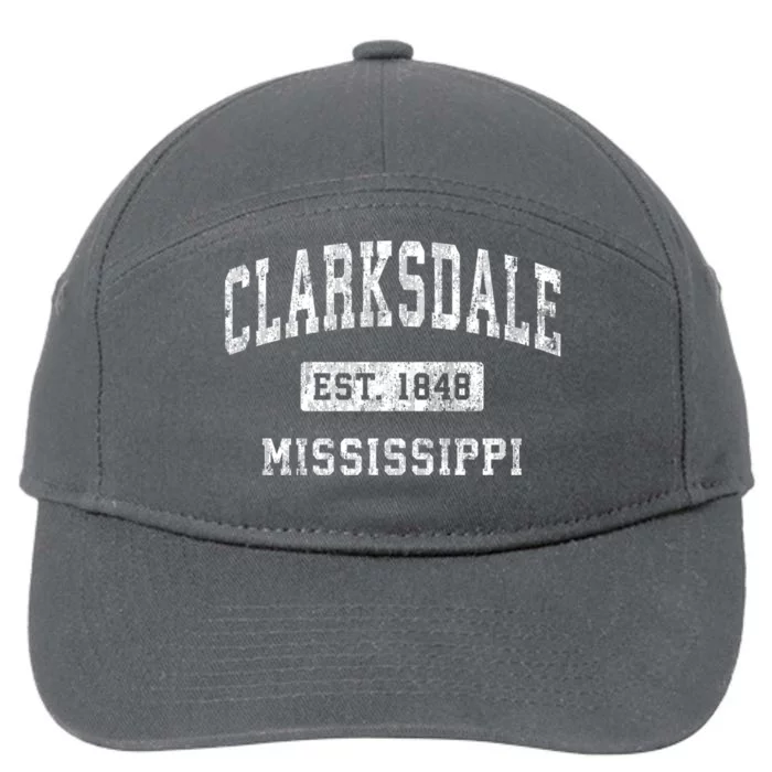 Clarksdale Est 1848 Mississippi Ms Vintage Established Sports Design 7-Panel Snapback Hat