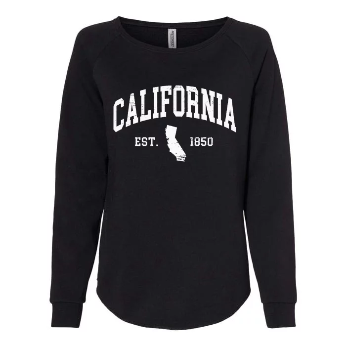 California Est. 1850 Distressed Worn Design Classic Womens California Wash Sweatshirt