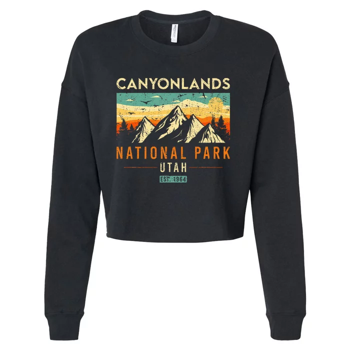 Canyonlands Est. 1964 Vintage Retro Utah National Park Cropped Pullover Crew