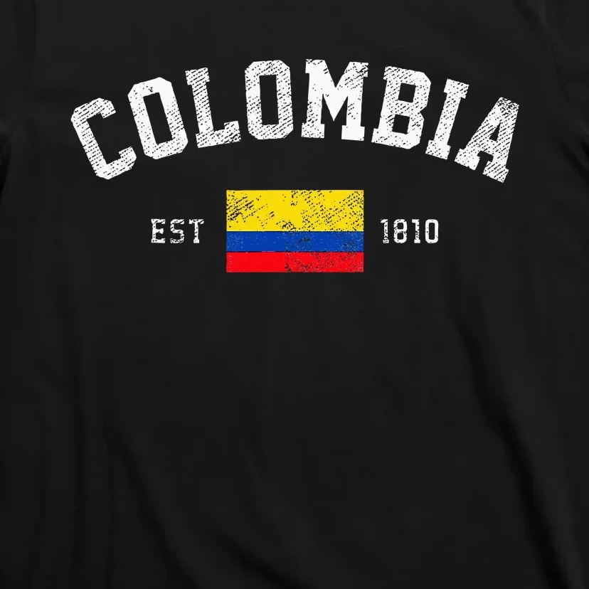 Colombia Est. 1810 Colombian Flag Independence Day T-Shirt