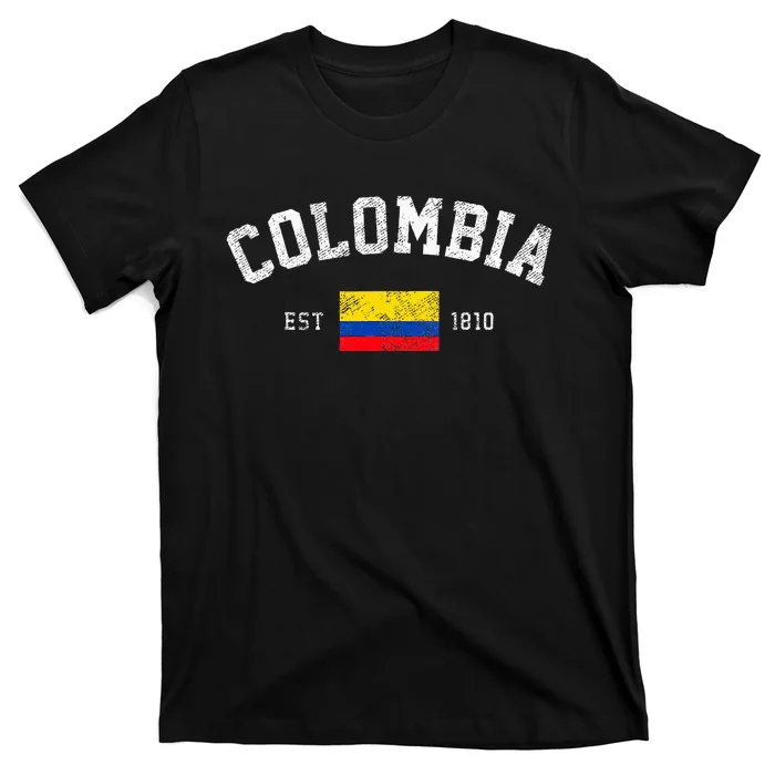 Colombia Est. 1810 Colombian Flag Independence Day T-Shirt