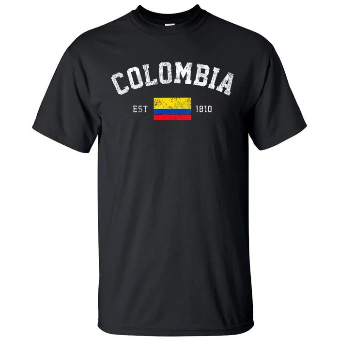 Colombia Est. 1810 Colombian Flag Independence Day Tall T-Shirt