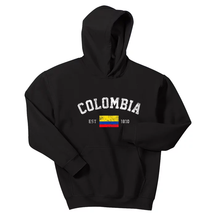 Colombia Est. 1810 Colombian Flag Independence Day Kids Hoodie