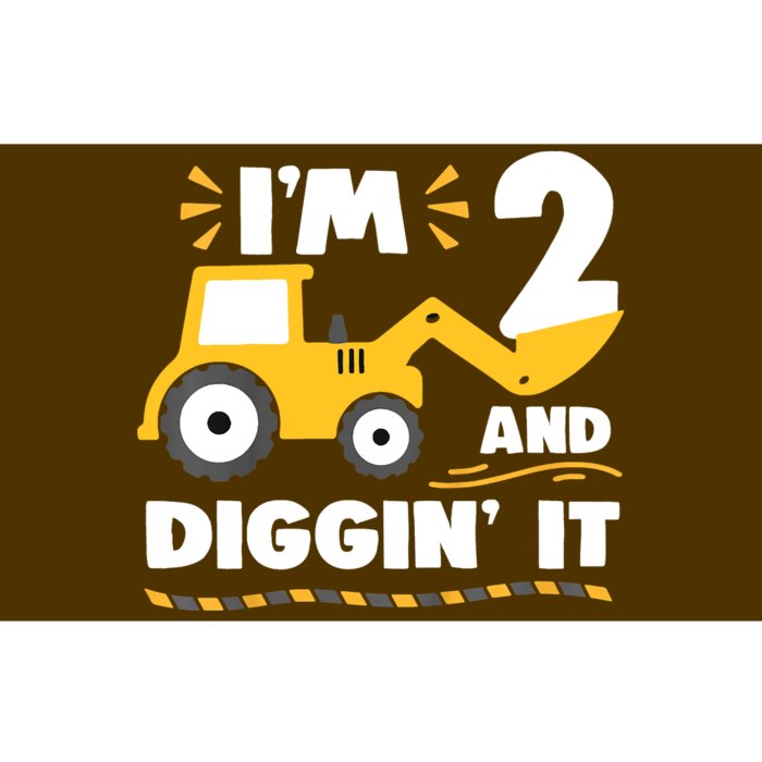 Construction Excavator 2 Years Old 2nd Birthday Bumper Sticker