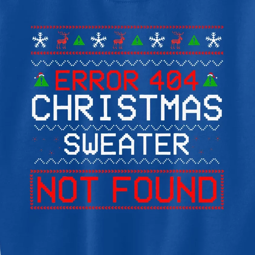 Computer Error 404 Ugly Christmas Funny Not Found Pajama Kids Sweatshirt