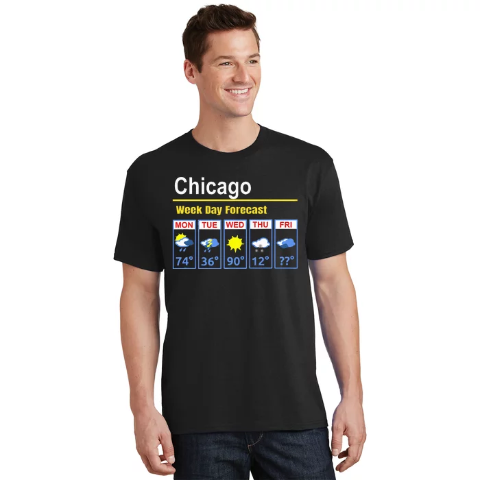 Chicago Erratic 5 Day Weather Forecast T-Shirt