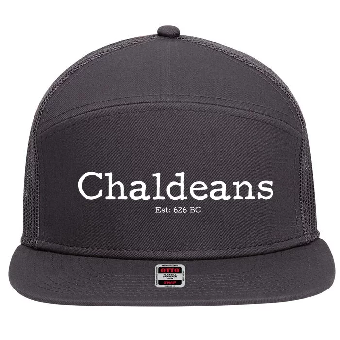 Chaldeans Established 626 BC 7 Panel Mesh Trucker Snapback Hat