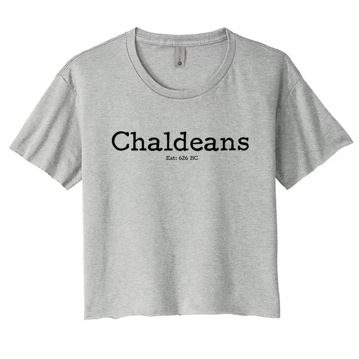 Chaldeans Established 626 BC Women's Crop Top Tee