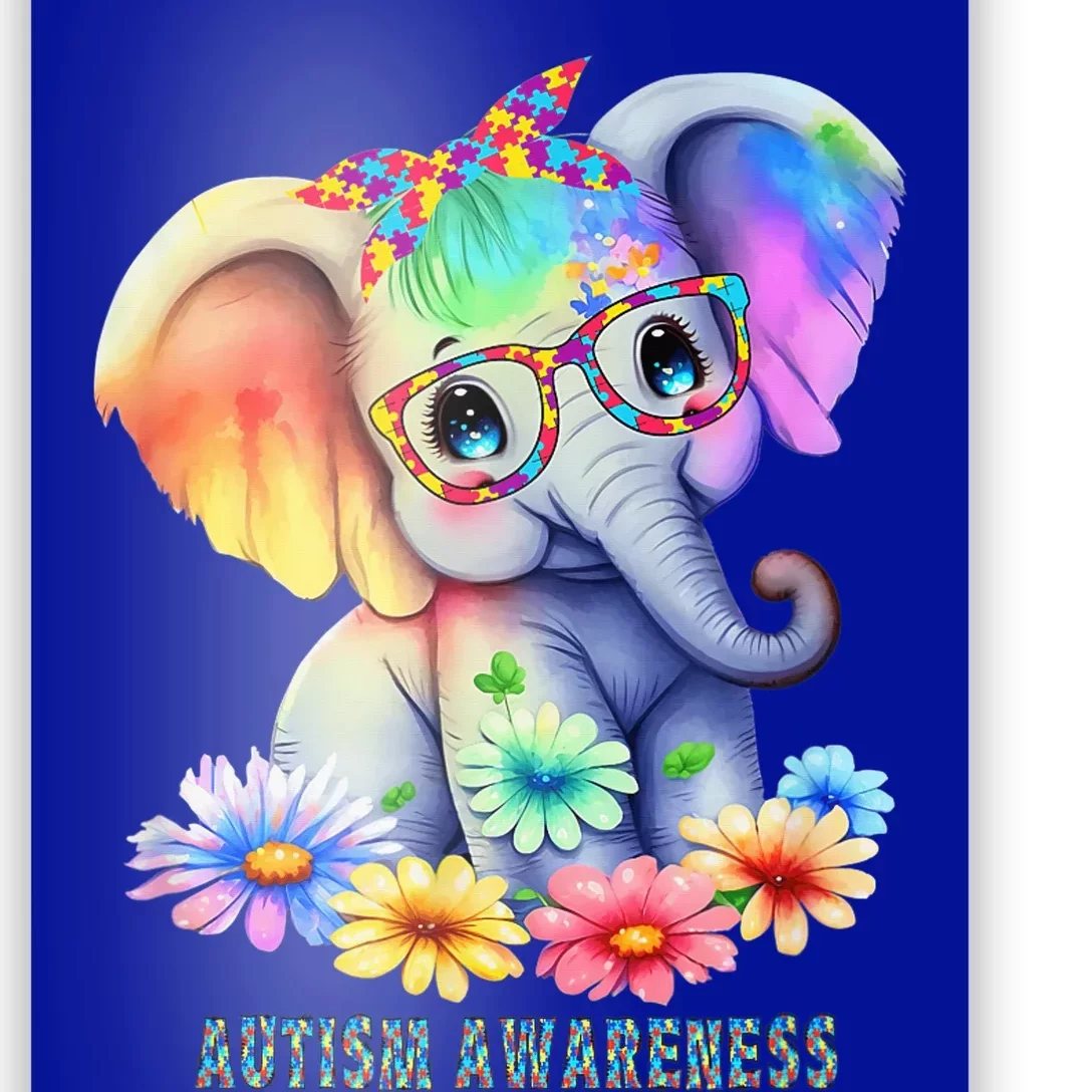 Autism Support Gift Puzzle Rainbow Graphic Baby Elephant Gifts Art Board  Print for Sale by tamdevo1