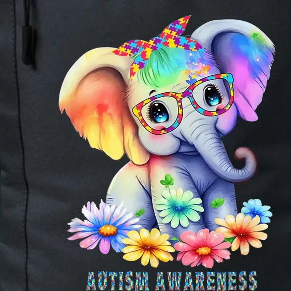 Cute Elephant Autism Awareness Acceptance Graphic Daily Commute Backpack