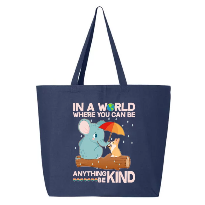 Cute Elephant And Corgi Be Kind 25L Jumbo Tote