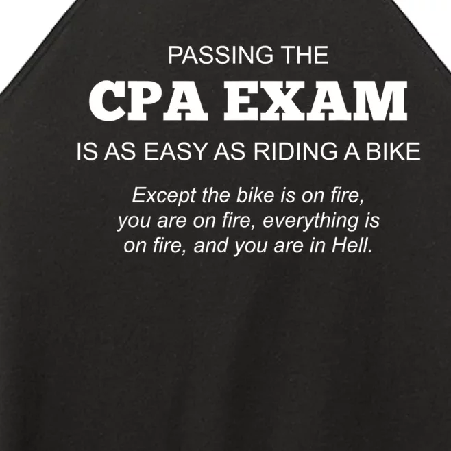 CPA Exam Accounting Major Certified Public Gift For Accountant Women’s Perfect Tri Rocker Tank