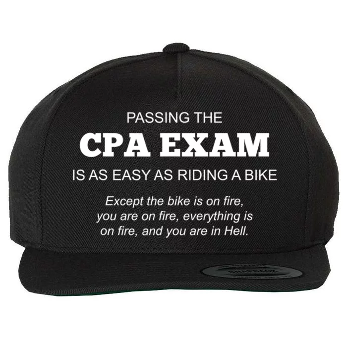 CPA Exam Accounting Major Certified Public Gift For Accountant Wool Snapback Cap