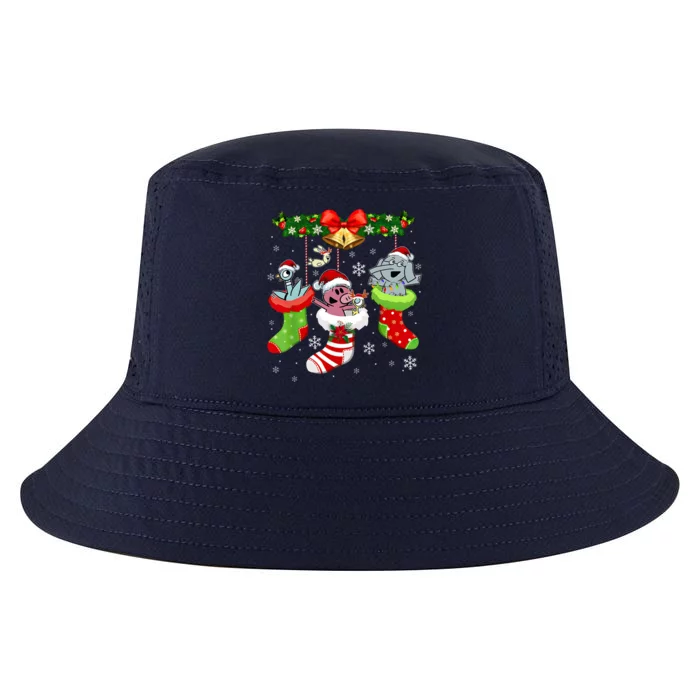 Cute Elephant And Piggie Christmas Cool Comfort Performance Bucket Hat